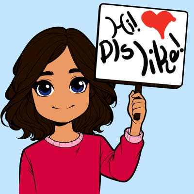 realistic girl holding up a sign