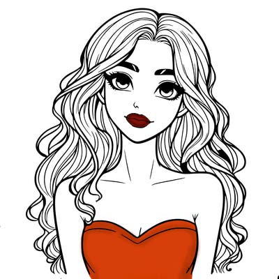 realistic and pretty girl