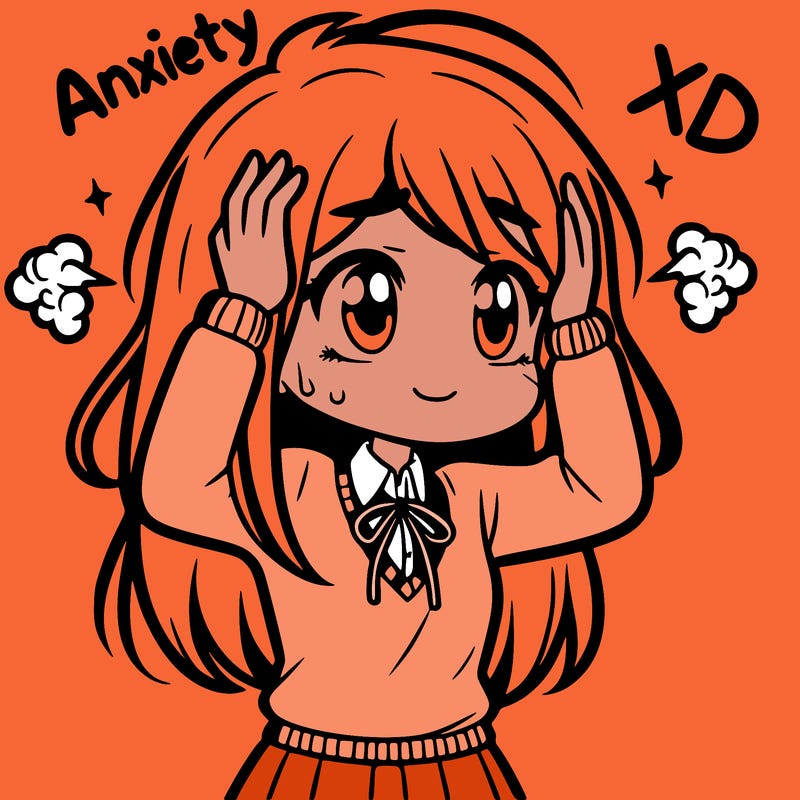 a girl with anxiety xd
