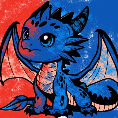 fierce baby night dragon