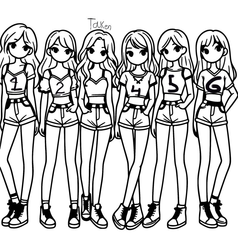 a group of girls wearing crop tops and shorts