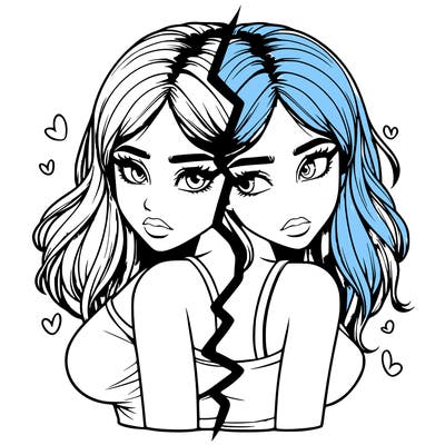 realistic girl split