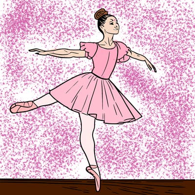 ballet girl with pointe shoes