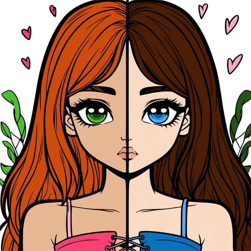 realistic girl split