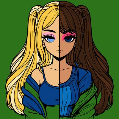 realistic girl split