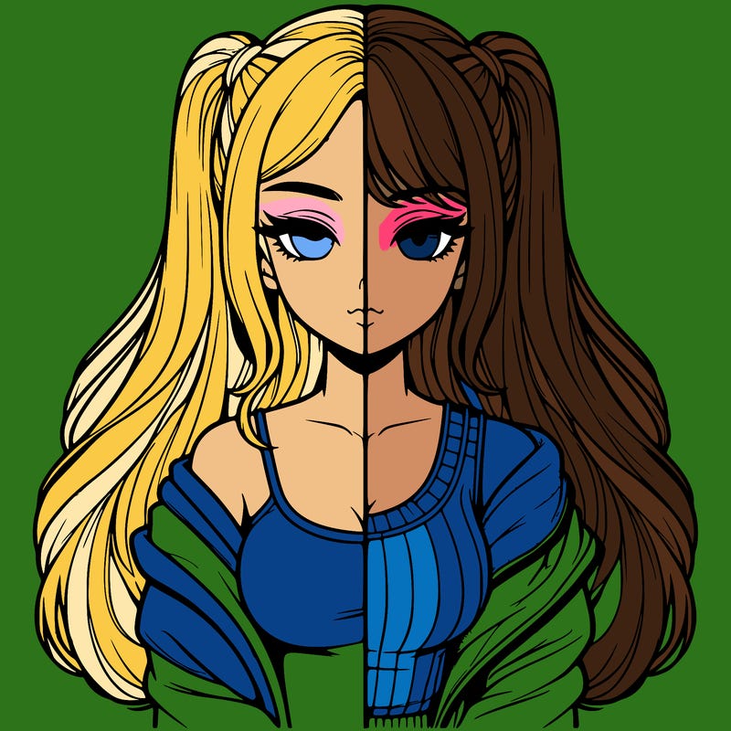 realistic girl split