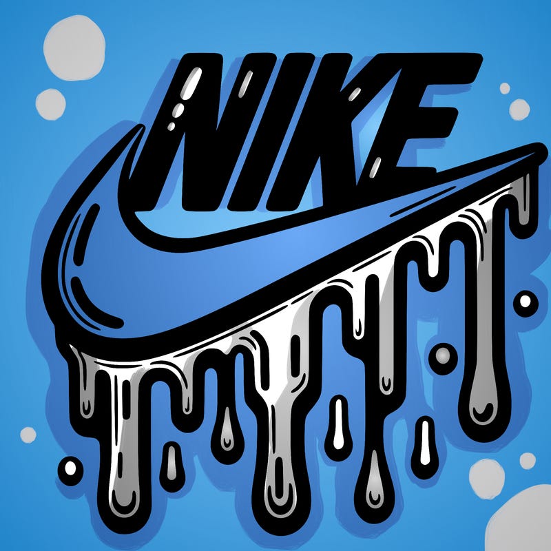 dripping nike logo