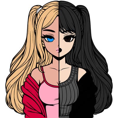 realistic girl split