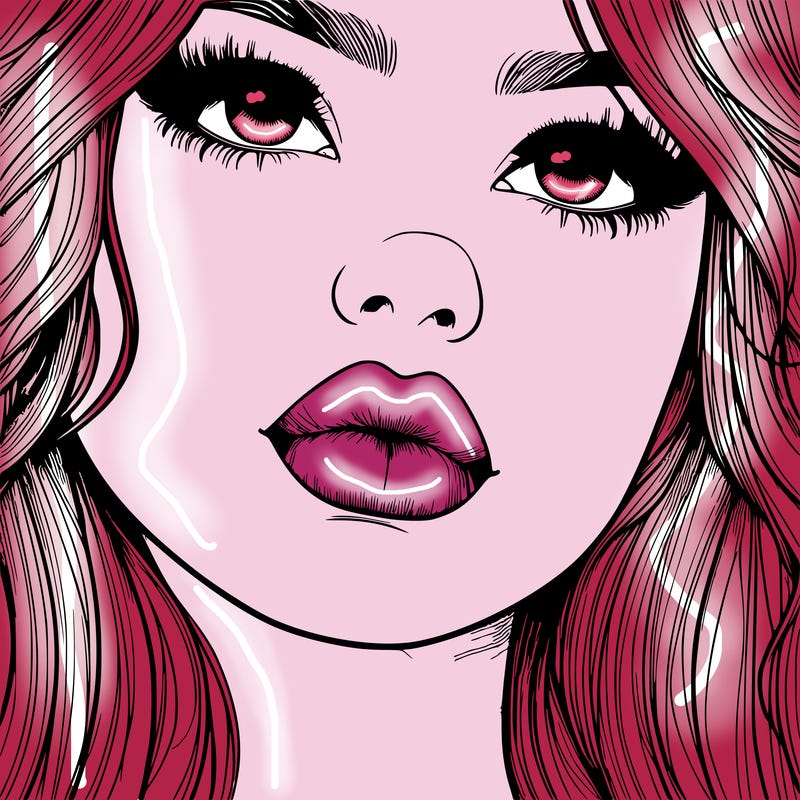 really realistic girl with lips