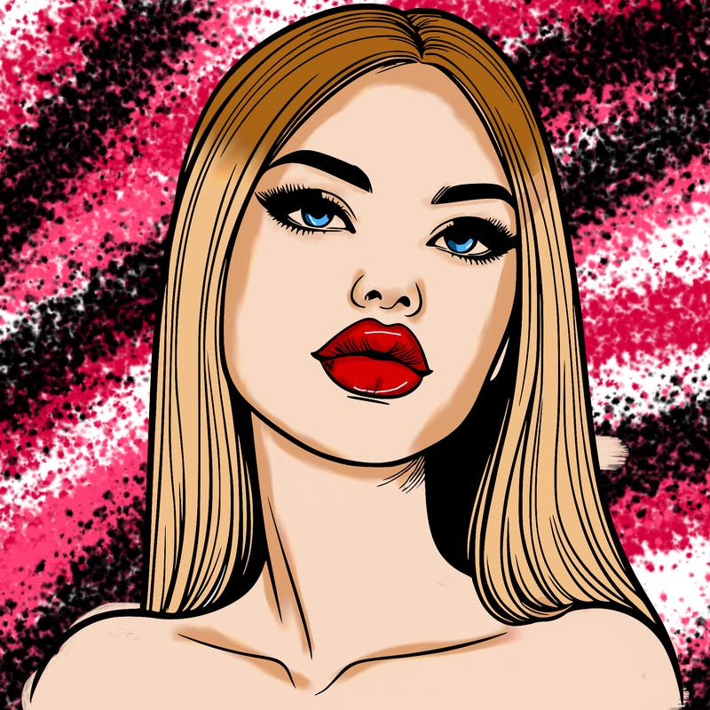 realistic woman with full lips