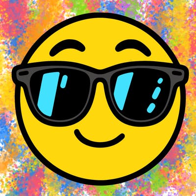 emoji with sunglasses