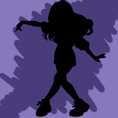 realistic girl danceing