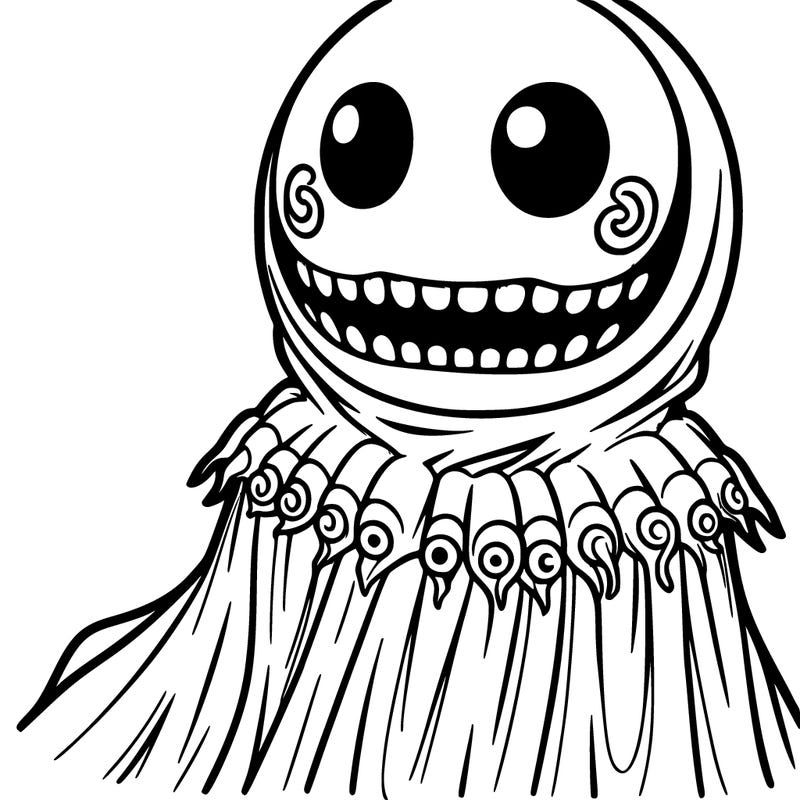 detailed realistic anime kaonashi