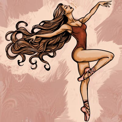 realistic woman dancer