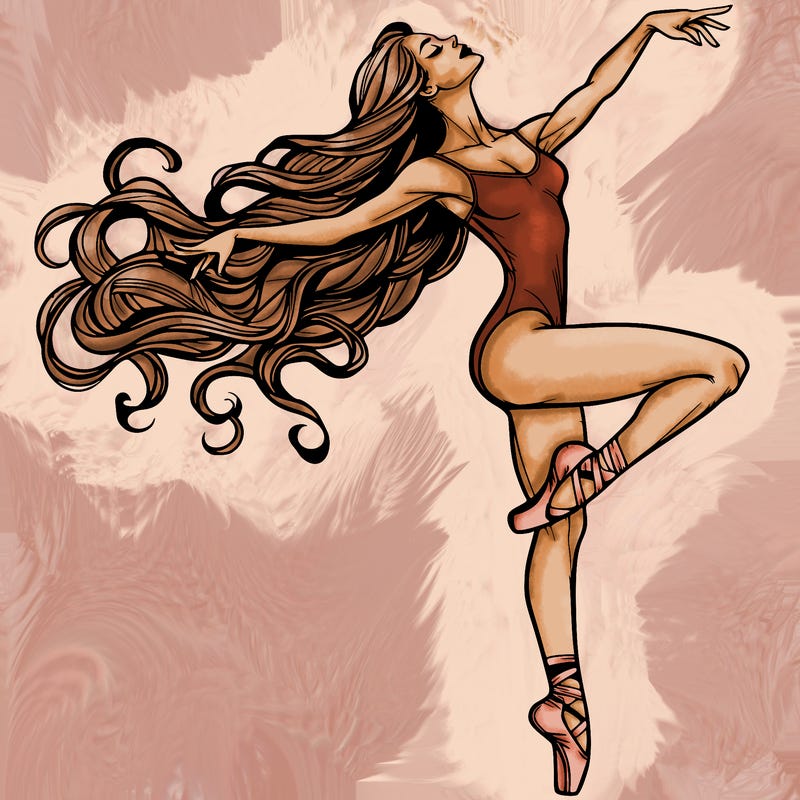 realistic woman dancer