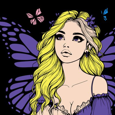 butterfly fairy realistic girl