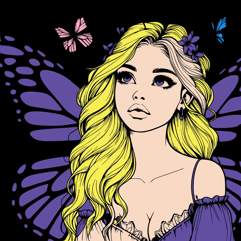 butterfly fairy realistic girl