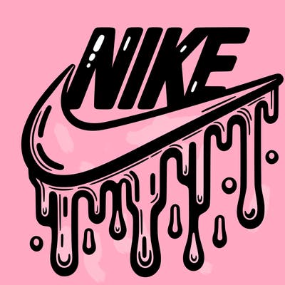 dripping nike logo