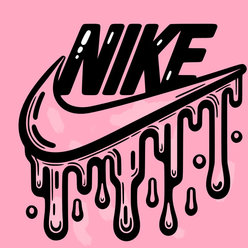dripping nike logo