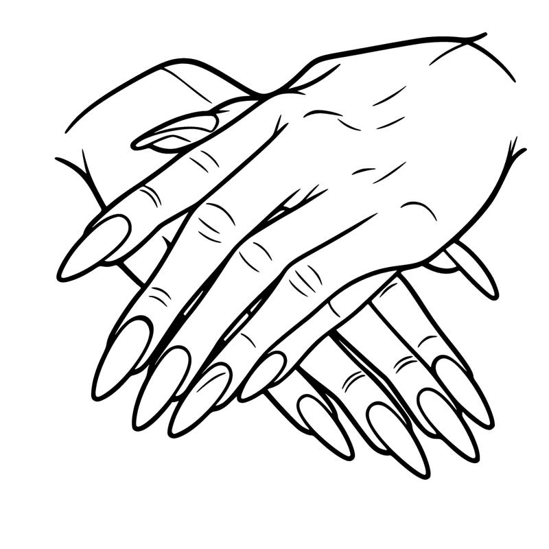 hands with astetic nails