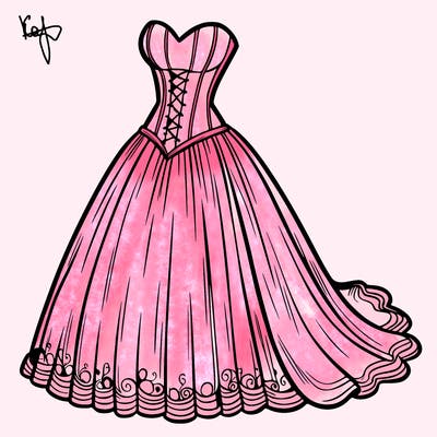 wedding dress-corset and a long and flowy skirt