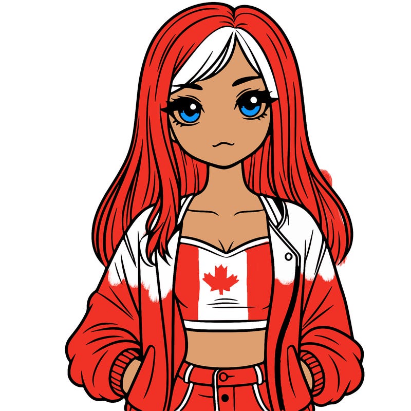 girl with long hair a crop top and a jacket