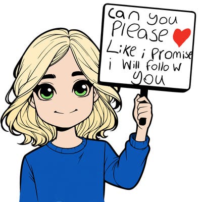 realistic girl holding up a sign