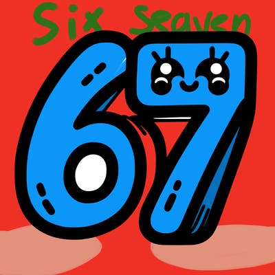 the numbers 67