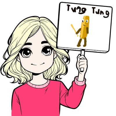 realistic girl holding up a sign