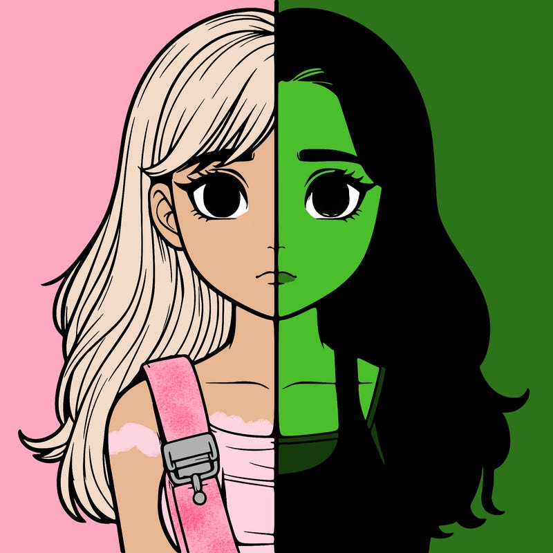 realistic girl split