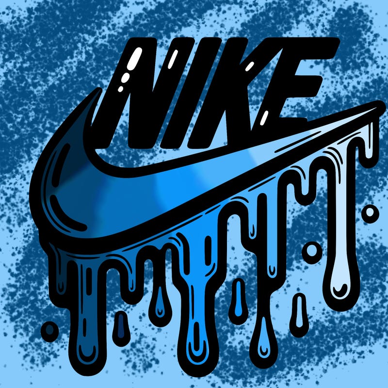 dripping nike logo