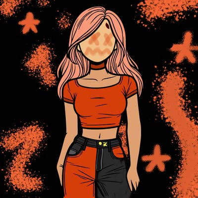 girl with a crop top and jeans