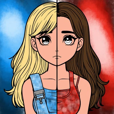 realistic girl split