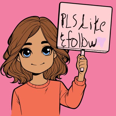 realistic girl holding up a sign