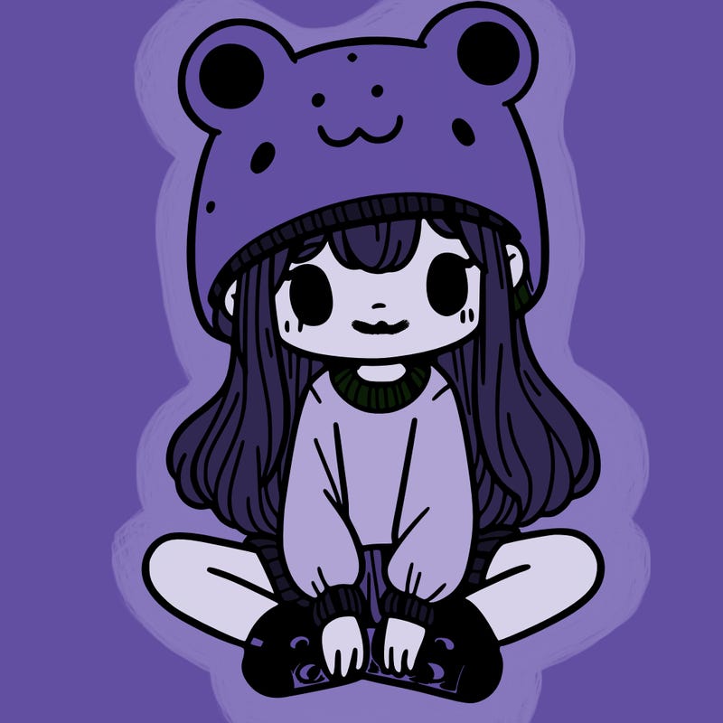 a girl wearing a frog hat and some frog socks