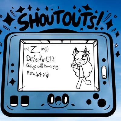 blank canvas that says above it shoutouts