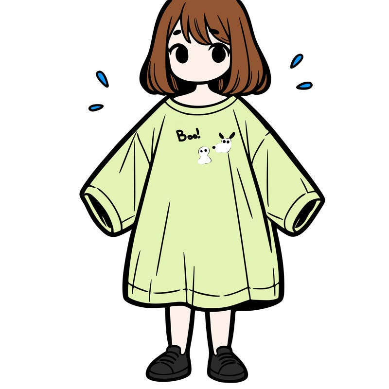 girl in oversized t-shirt