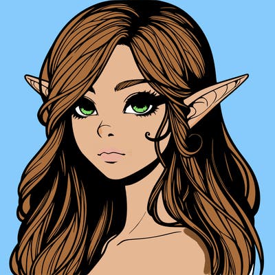 elf girl realistic dark fantasy