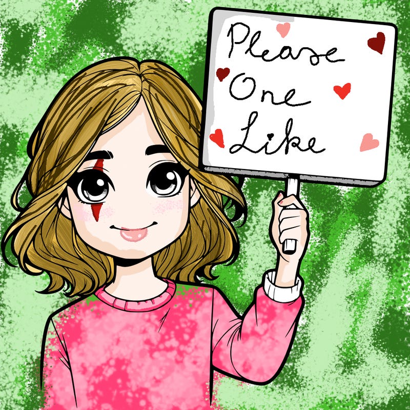 realistic girl holding up a sign