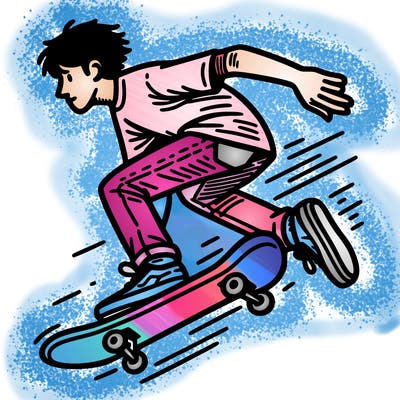 skateboarding