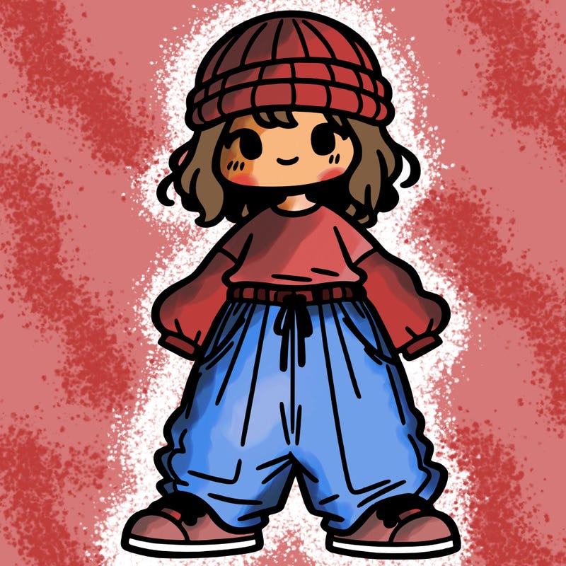 girl with baggy clothes