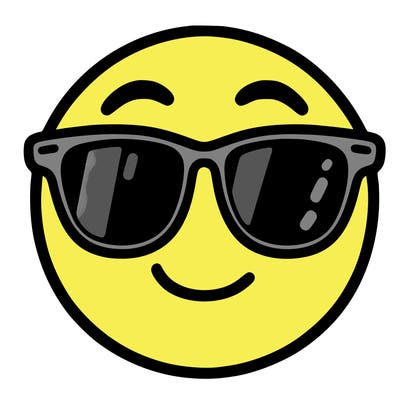 emoji with sunglasses