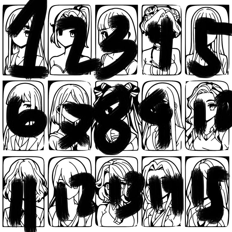 girls that look diffrent anime