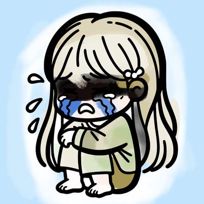 a girl crying