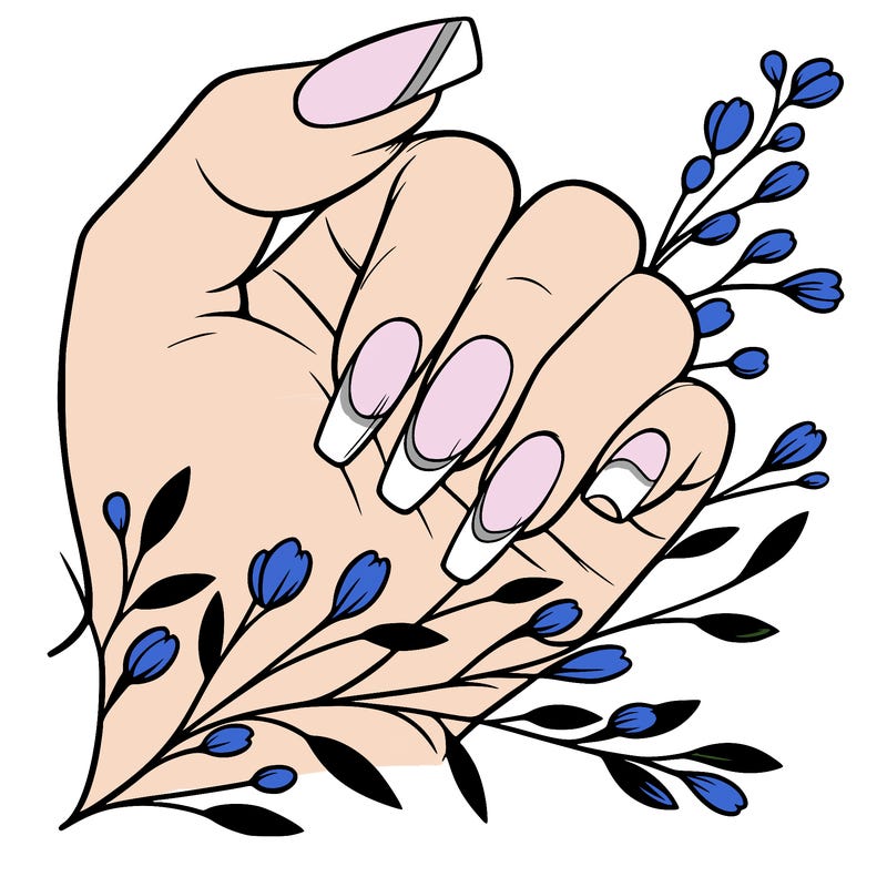 nails with french tip