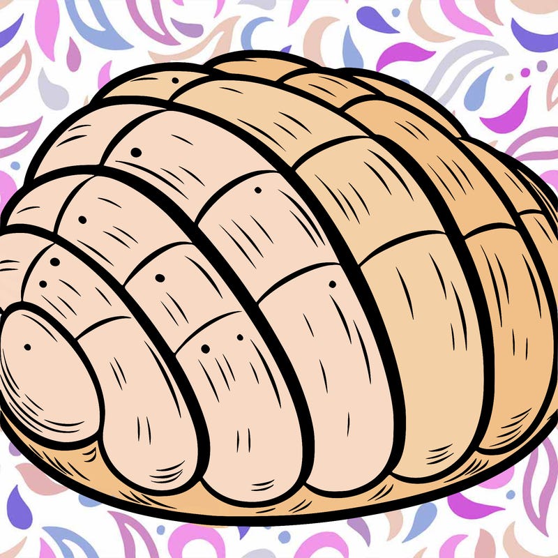 a big concha bread