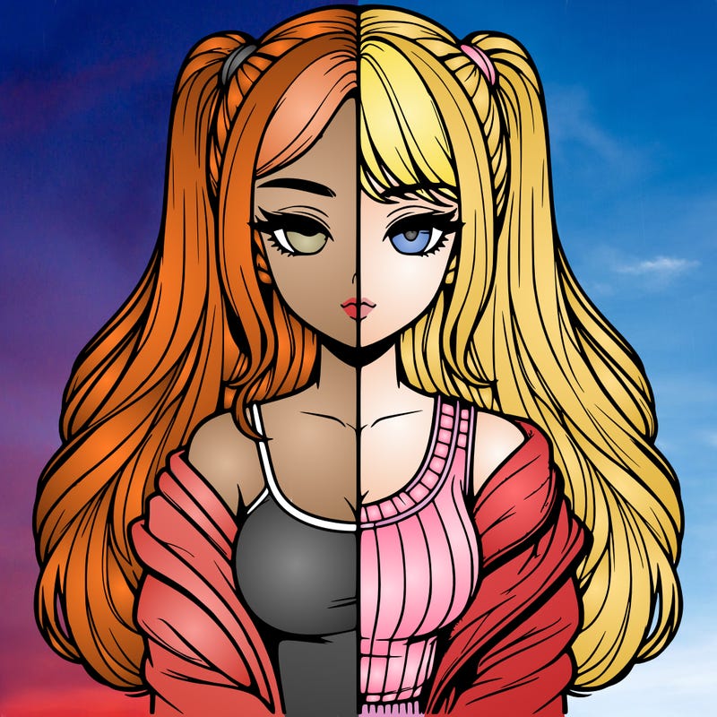 realistic girl split