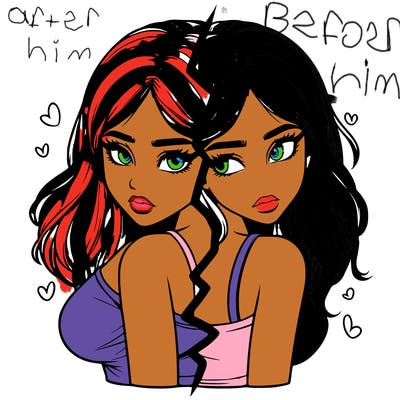 realistic girl split