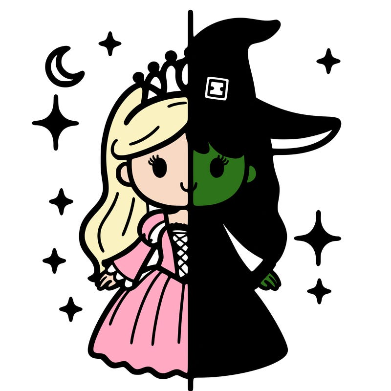 split princess and witch