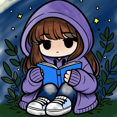 girl in oversized hoodie reading a book